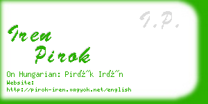 iren pirok business card